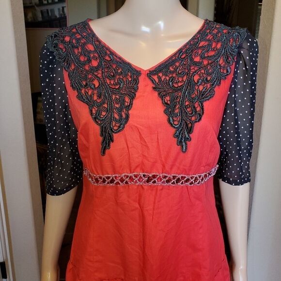 Vintage ‎ hand  made mini dress - Picture 7 of 11